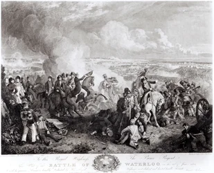 Slaget vid Waterloo, 18 juni 1815, graverad av John Burnet (1784-1868), 1819